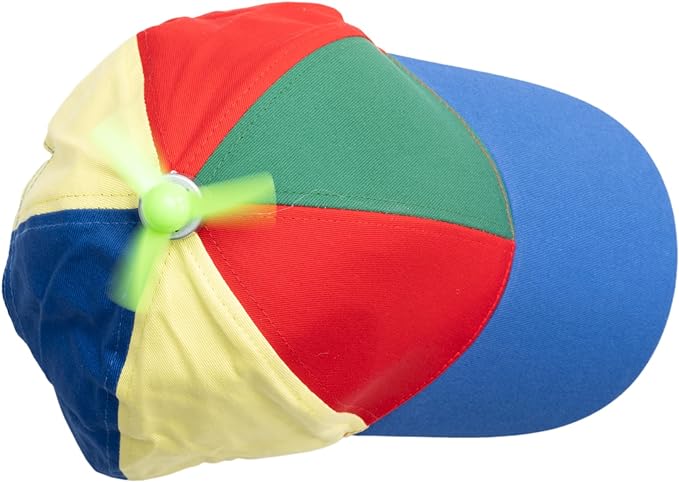 Rainbow Propeller Nerd Halloween Cosplay Costume Adjustable Hat