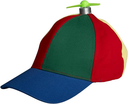 Rainbow Propeller Nerd Halloween Cosplay Costume Adjustable Hat