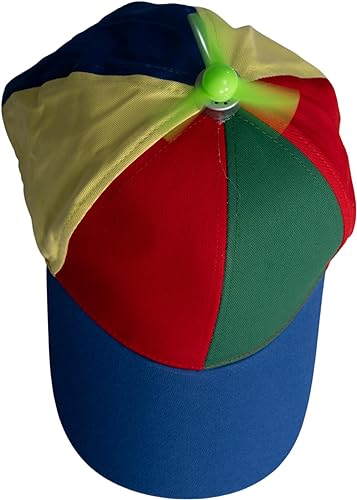 Rainbow Propeller Nerd Halloween Cosplay Costume Adjustable Hat