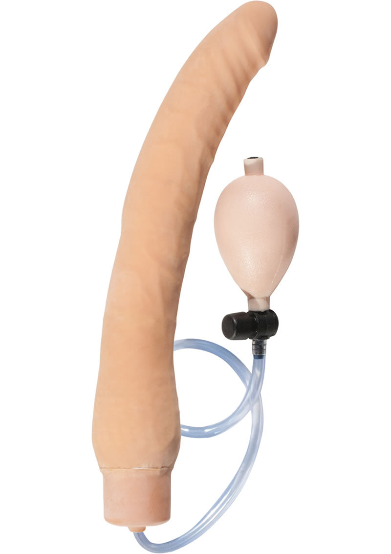 RAM 12-Inch Inflatable Dong Expandable Latex Dildo Deep Penetration