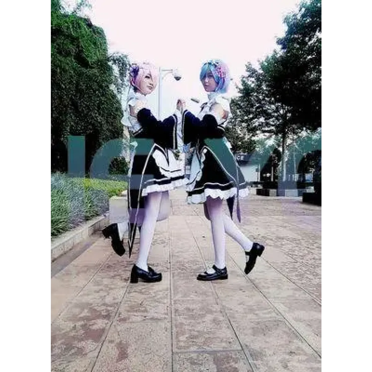 Ram Rem Cosplay Costume - Re:Zero Kara Hajimeru Isekai Seikatsu - Black Maid Outfit