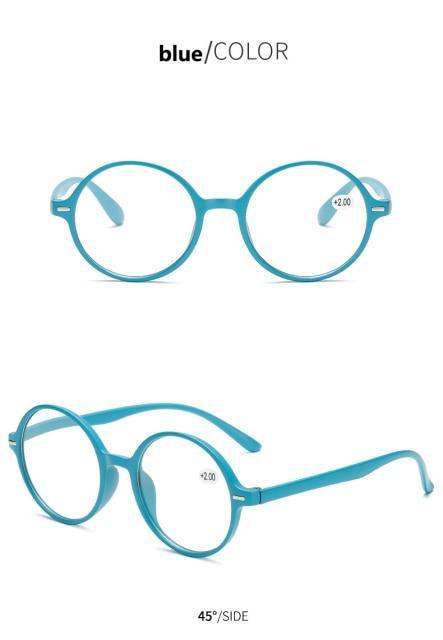 Read Eyeglass Men Women Round Vintage Reading Glasses Blue Light Blocking Glasses Men Women Retro Thick Round Rim Frame Eyeglasses Light Weight With Spring Hinge Easy To Carry +1 +1.5 +2 +2.5 +3 +3.5