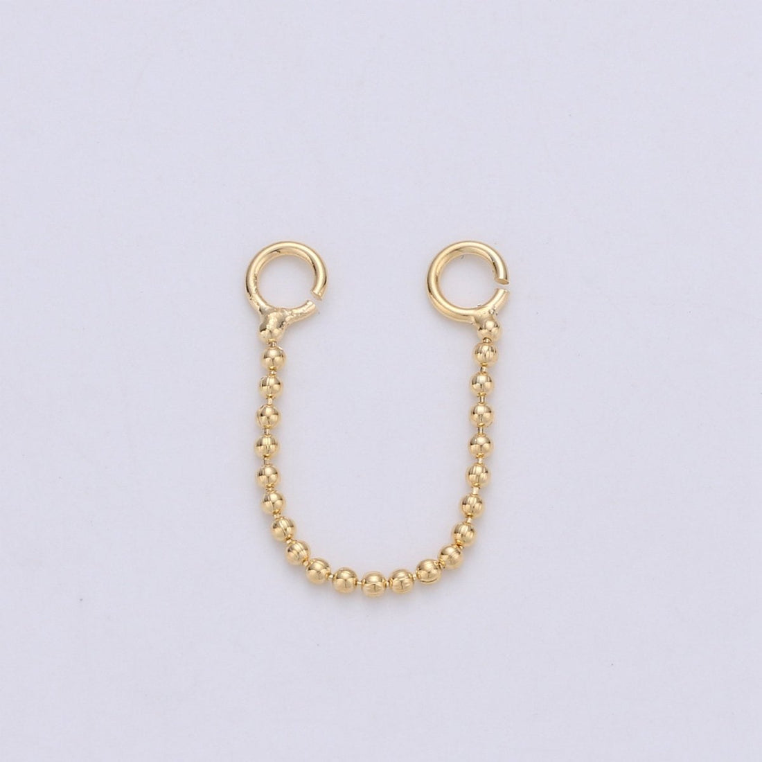 Real Gold Plated Earring Single Link Chain Connector for Earring Finding Jewelry Supply Lead free Nickel Free K-418