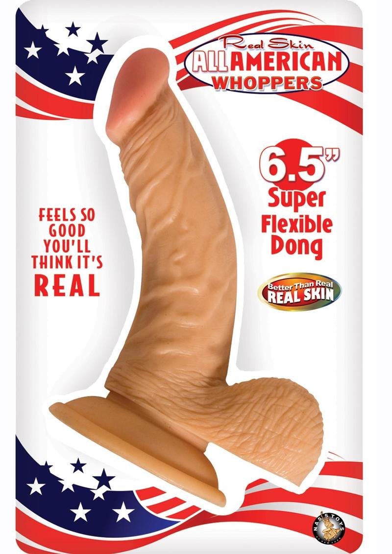 Real Skin All American Whoppers Super Flexible Dong With Balls