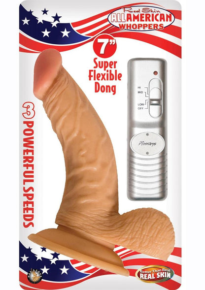 Real Skin All American Whoppers Vibrating Dildo with Balls