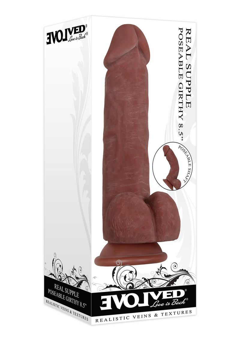 Real Supple Poseable Girthy Dildo