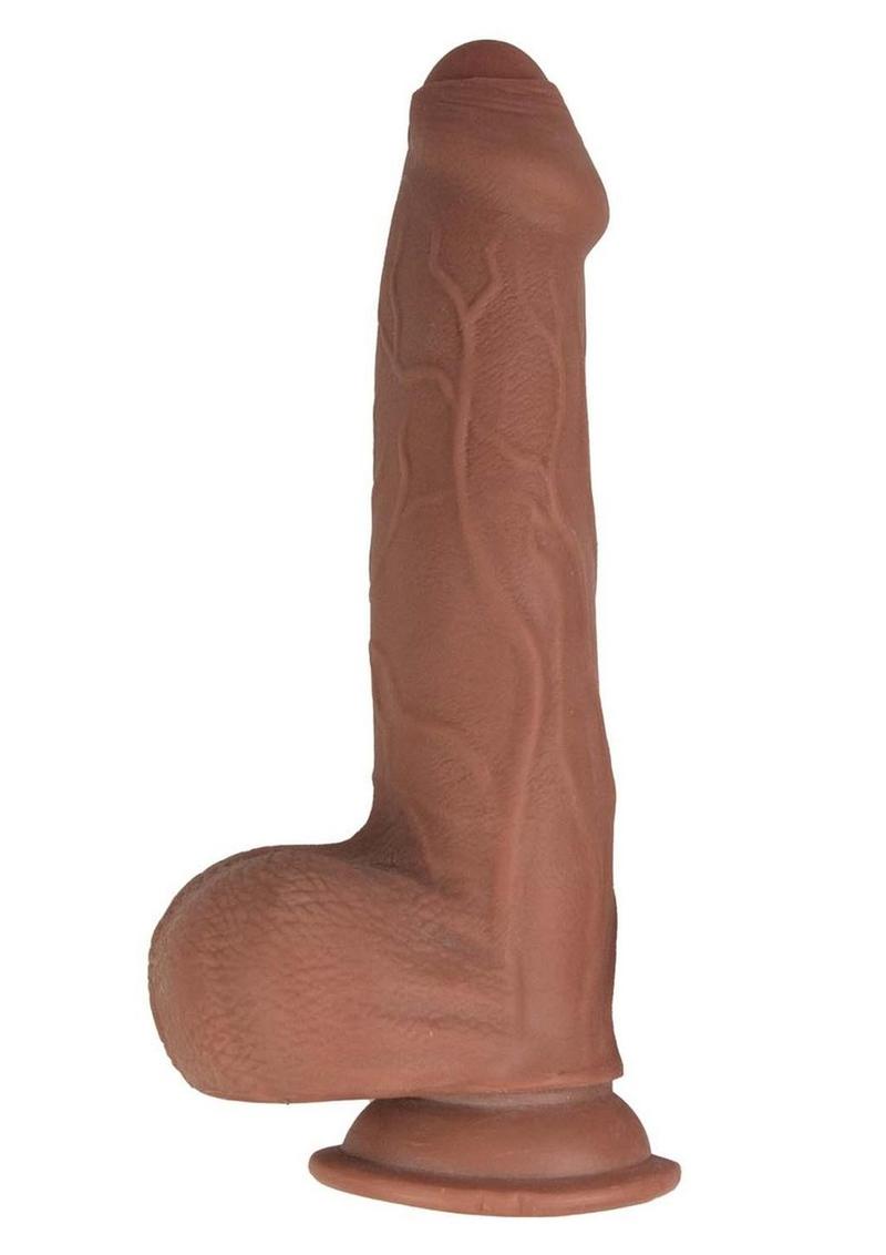 RealCocks 9 Inch Dual Layered Uncut Fat Dick Dildo Bendable
