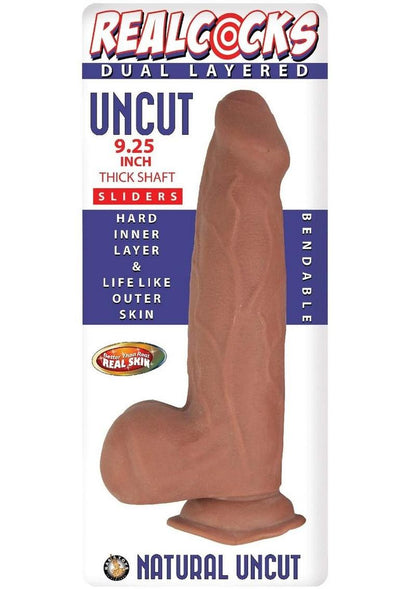 RealCocks Dual Layered Uncut Slider Thick Shaft Realistic Dildo