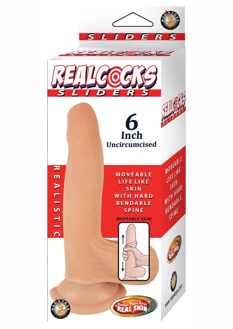 RealCocks Sliders 6 Inch Uncircumcised Dildo with Balls