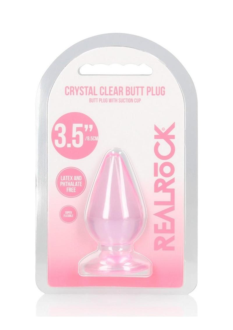 RealRock Crystal Clear Anal Plug with Suction Cup