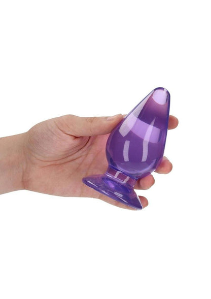 RealRock Crystal Clear Anal Plug with Suction Cup