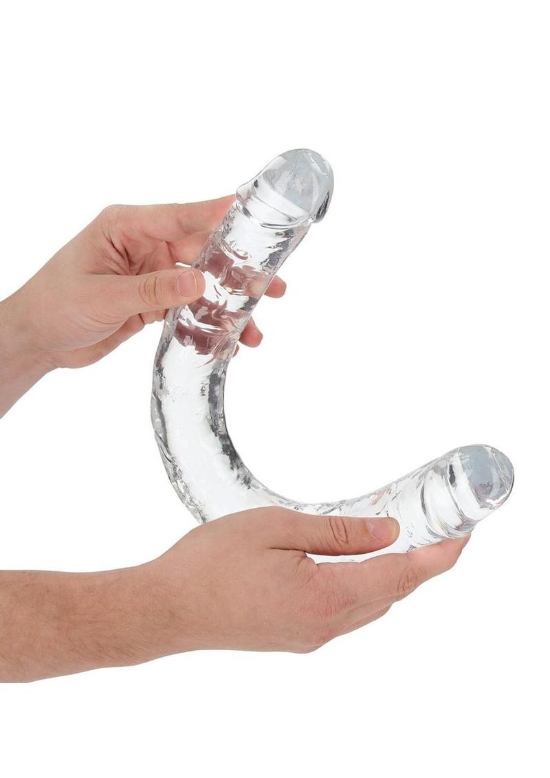 RealRock Crystal Clear Double Dong And Body-Safe Glass Dildo