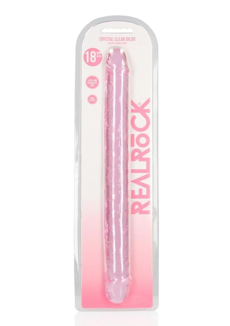 RealRock Crystal Clear Double Dong And Body-Safe Glass Dildo