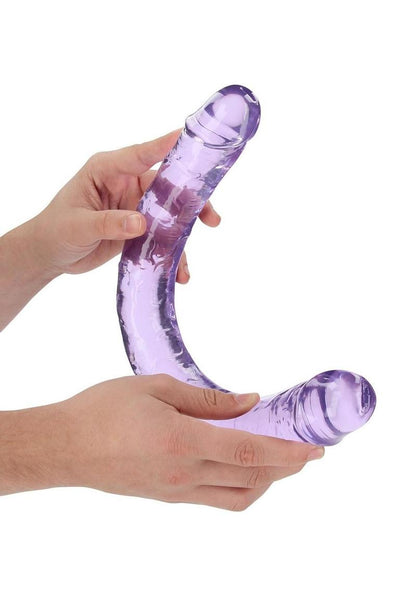 RealRock Crystal Clear Double Dong And Body-Safe Glass Dildo