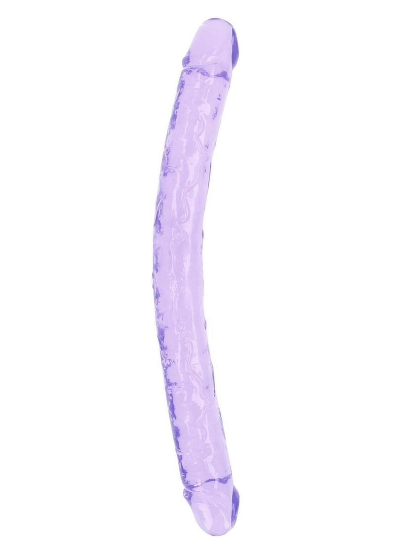 RealRock Crystal Clear Double Dong And Body-Safe Glass Dildo