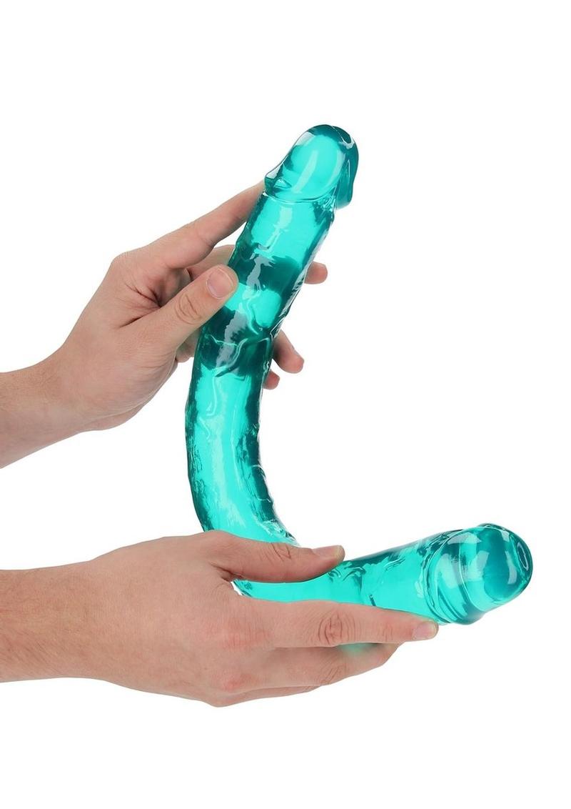 RealRock Crystal Clear Double Dong And Body-Safe Glass Dildo