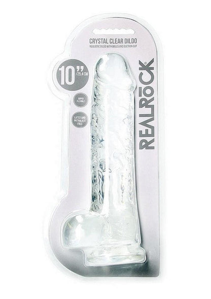 RealRock Crystal Clear Realistic Dildo with Balls