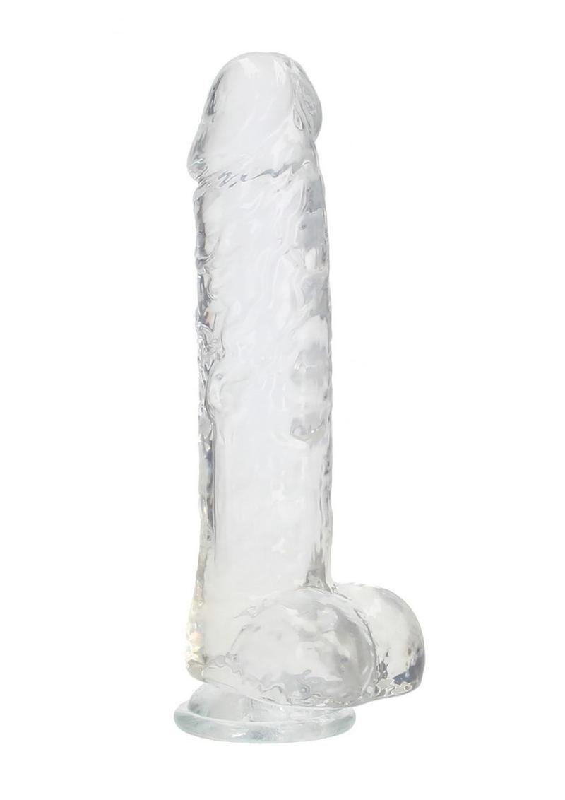 RealRock Crystal Clear Realistic Dildo with Balls