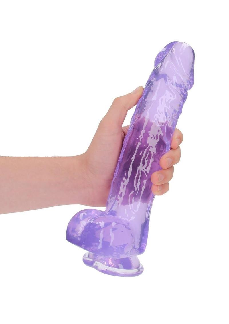 RealRock Crystal Clear Realistic Dildo with Balls