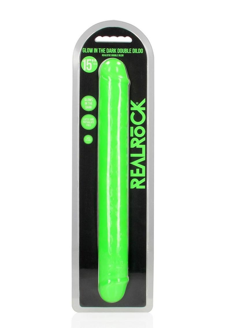 RealRock Glow in the Dark Double Dildo 15 Inch Dual-Ended Design
