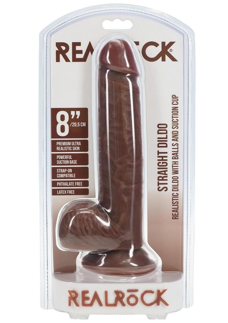 RealRock Straight Realistic Dildo with Balls 7 Inch