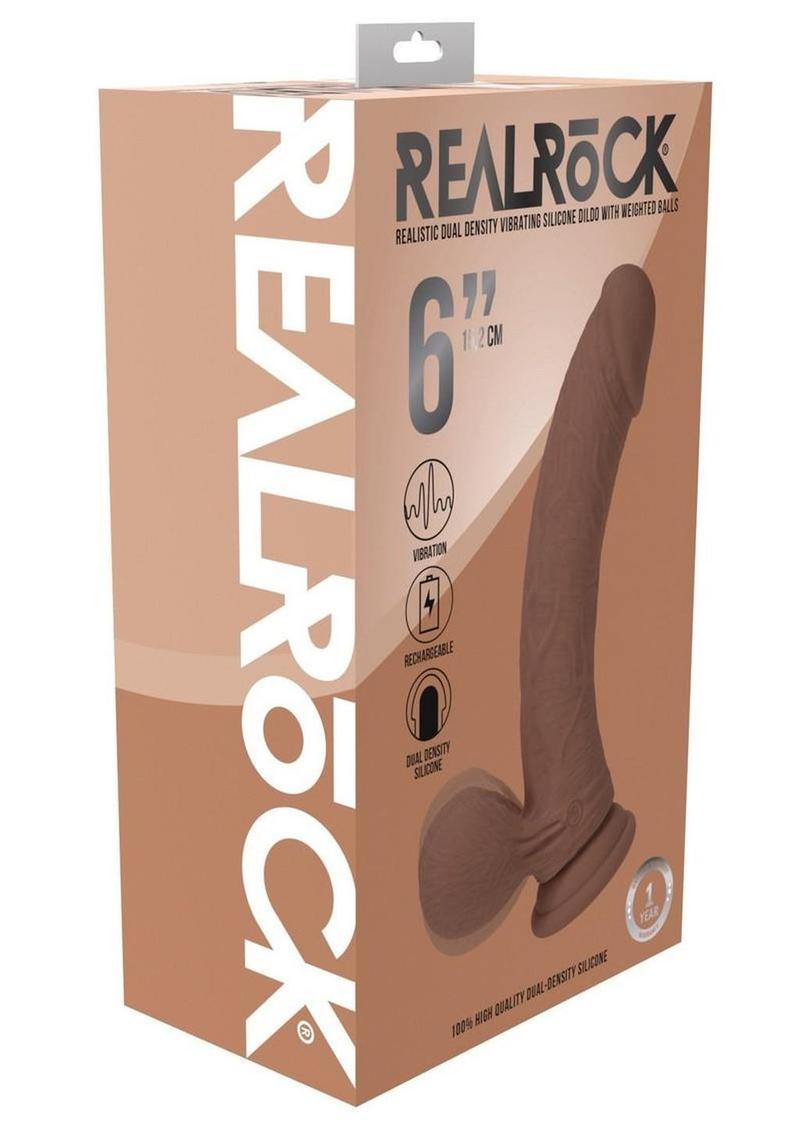 RealRock Rechargeable Dual Density Vibrating Dildo 6 Inch