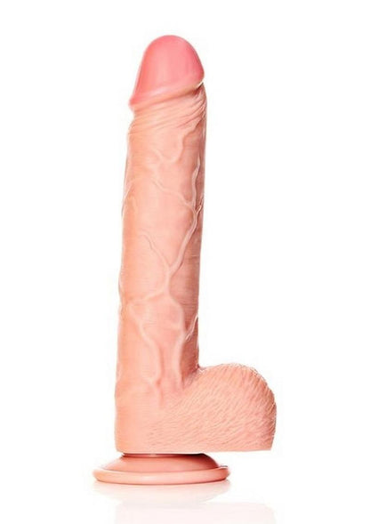 RealRock Straight Realistic Dildo with Balls And Suction Base