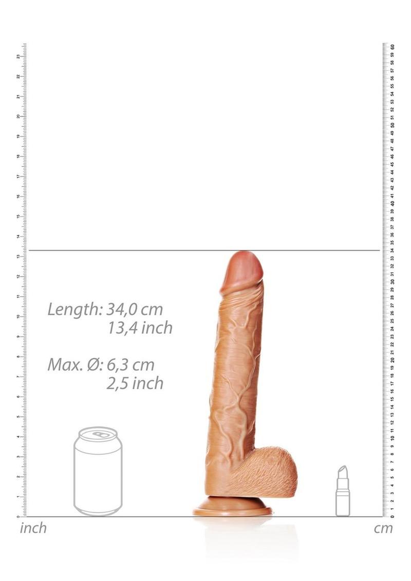 RealRock Straight Realistic Dildo with Balls And Suction Base