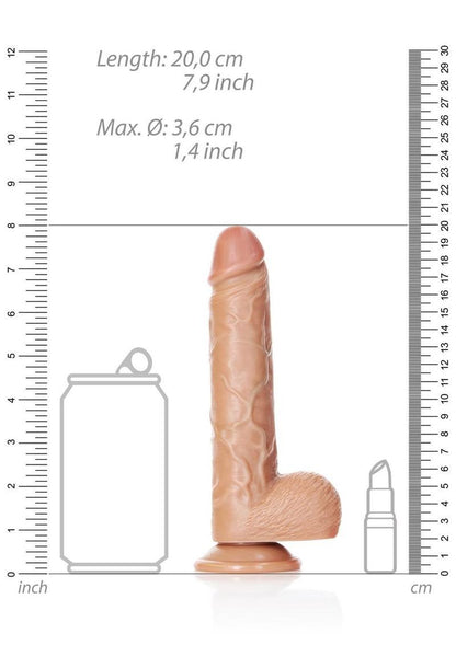 RealRock Straight Realistic Dildo with Balls And Suction Base