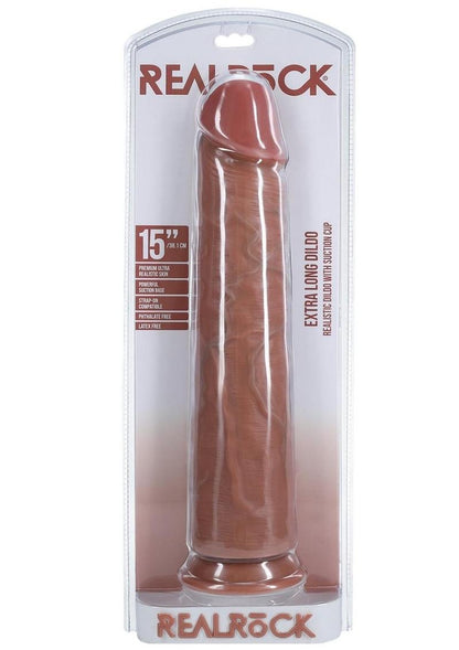 RealRock Ultra Realistic Skin Extra Large Straight Dildo with Suction Cup
