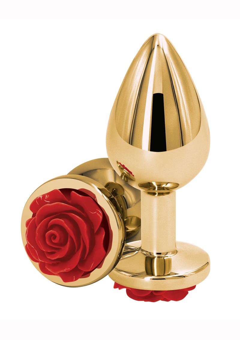 Rear Assets Rose Aluminum Elegant Anal Plug and Functional