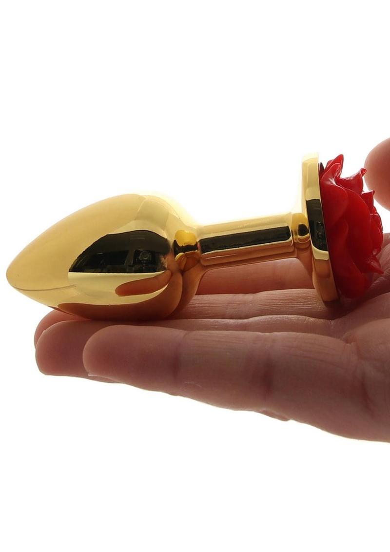 Rear Assets Rose Aluminum Elegant Anal Plug and Functional