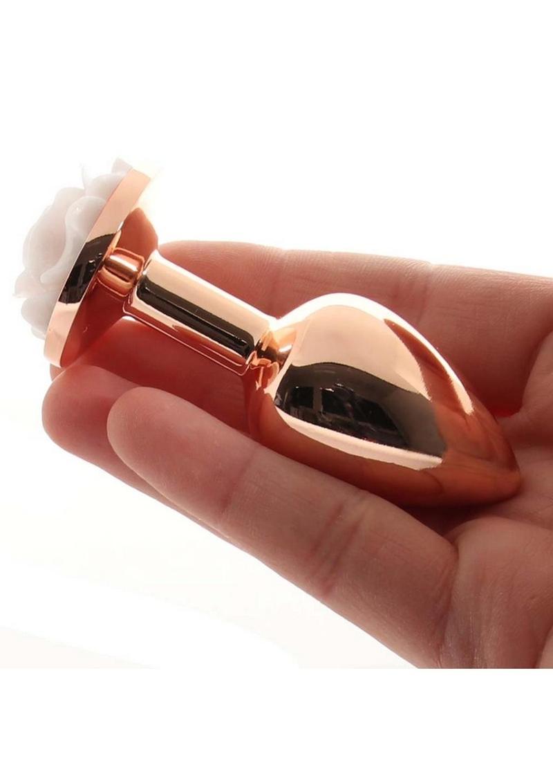 Rear Assets Rose Aluminum Elegant Anal Plug and Functional