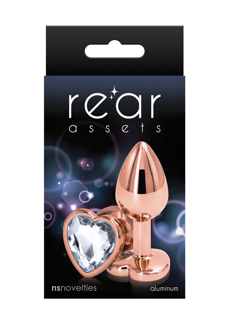 Rear Assets Rose Gold Aluminum Heart-Shaped Anal Plug