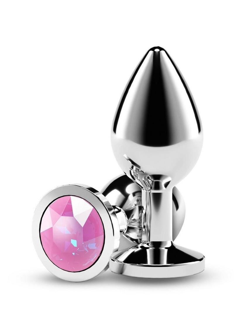 Rear Assets Aluminum Anal Plug with Pink Gem