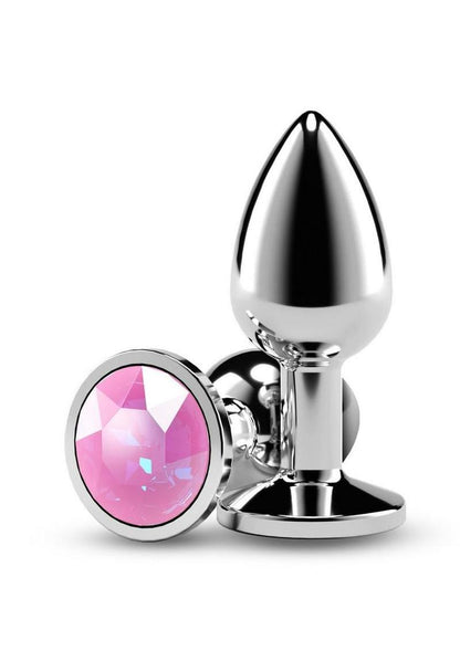 Rear Assets Aluminum Anal Plug with Pink Gem