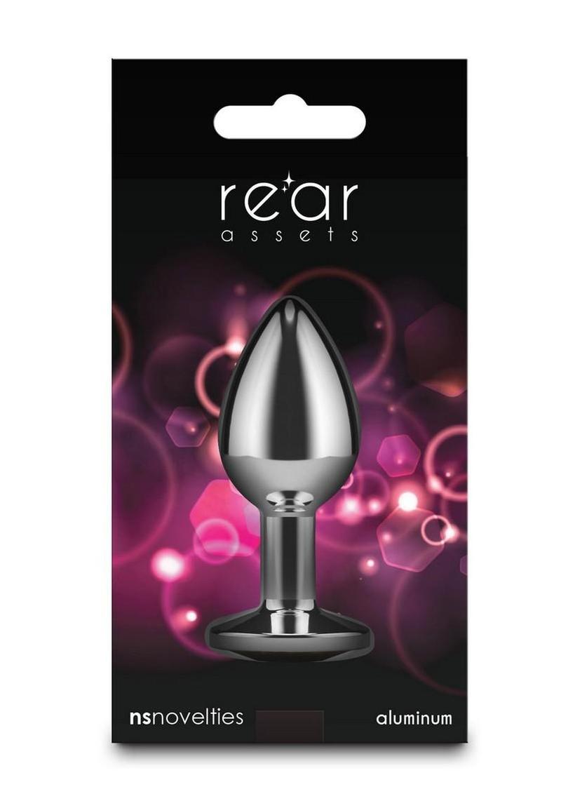 Rear Assets Aluminum Anal Plug with Pink Gem