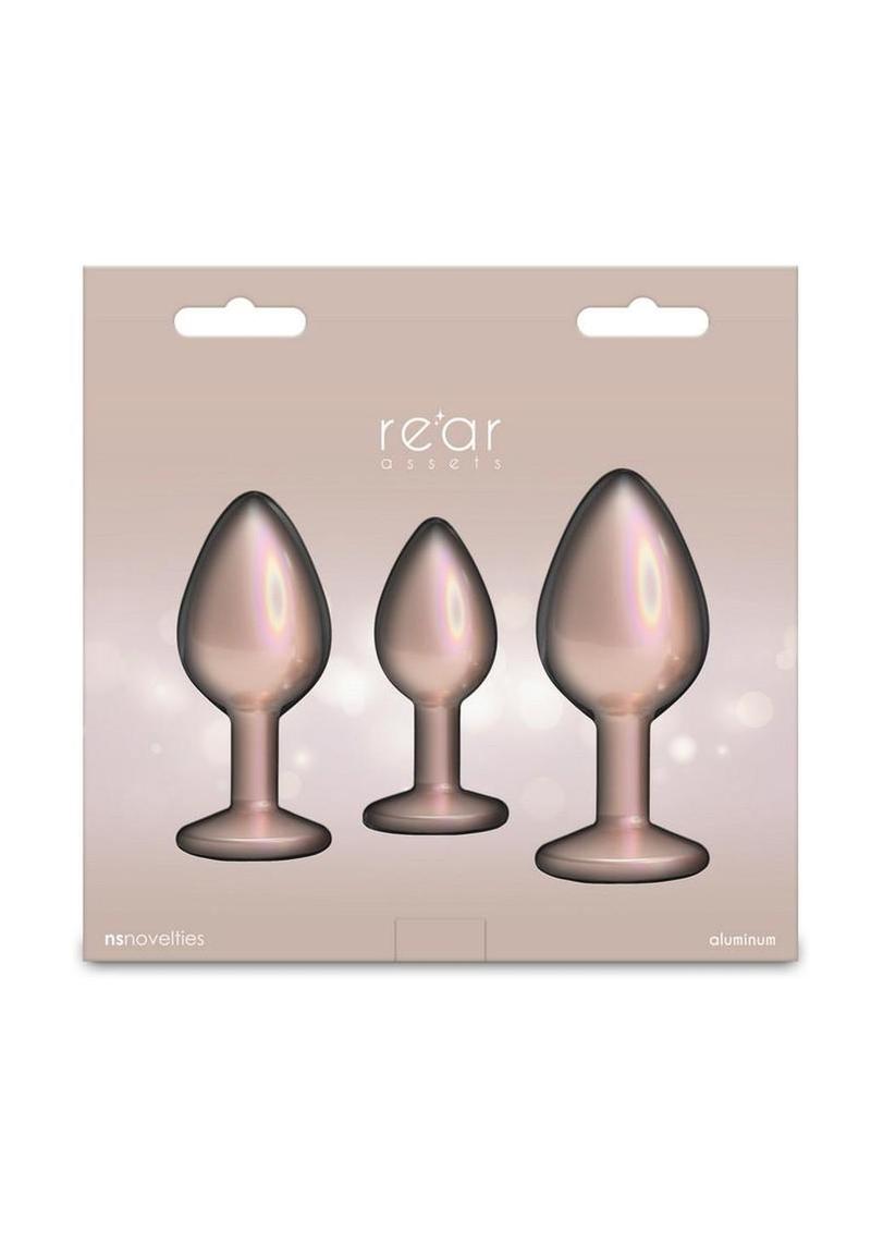 Rear Assets Chrome-Plated Tapered Anal Plugs Kit