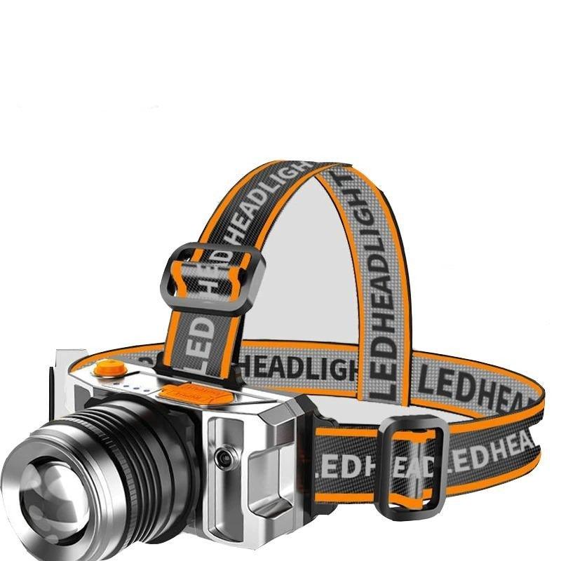 Rechargeable Adjustable LED Headlight Strong Light Zoomable Long-distance Waterproof Super Bright Head-mounted Led Headlamp For Hiking Night Fishing Outdoor Miner&
