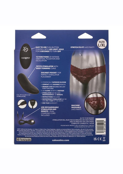 CalExotics Remote Control Lace Panty Vibe Set