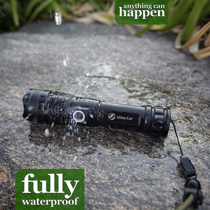 Rechargeable LED Flashlights Waterproof Hnadheld Super Bright High Lumens  Zoomable Powerful Lamp Bead Flashlight Torch For Outdoor &amp; Indoor Camping Running Fishing Hiking Lamp
