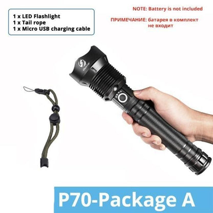 Rechargeable LED Flashlights Waterproof Hnadheld Super Bright High Lumens  Zoomable Powerful Lamp Bead Flashlight Torch For Outdoor &amp; Indoor Camping Running Fishing Hiking Lamp