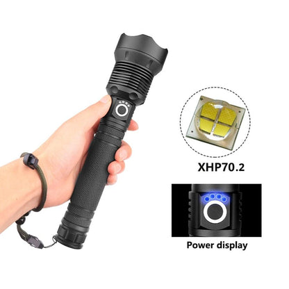 Rechargeable LED Flashlights Waterproof Hnadheld Super Bright High Lumens  Zoomable Powerful Lamp Bead Flashlight Torch For Outdoor &amp; Indoor Camping Running Fishing Hiking Lamp