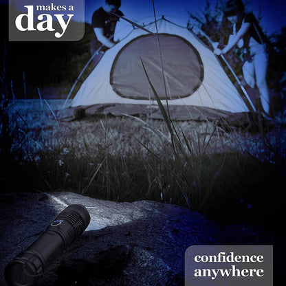 Rechargeable LED Flashlights Waterproof Hnadheld Super Bright High Lumens  Zoomable Powerful Lamp Bead Flashlight Torch For Outdoor &amp; Indoor Camping Running Fishing Hiking Lamp