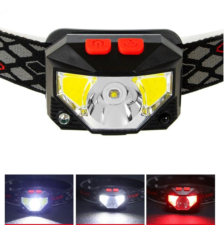 Rechargeable LED Powerfull Headlamp Flashlight USB Waterproof Headlamp Motion Body Sensor Headlight For Adults &amp; Kids Camping Flashlight Outdoors Camping Running Biking Fishing
