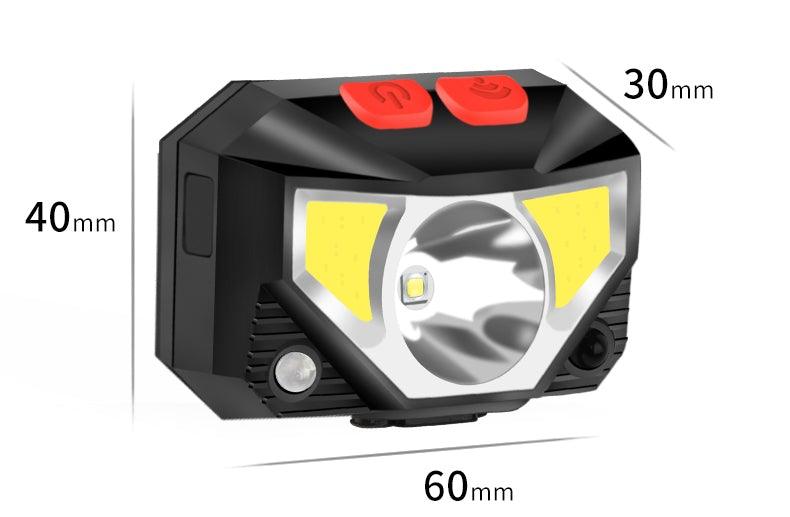Rechargeable LED Powerfull Headlamp Flashlight USB Waterproof Headlamp Motion Body Sensor Headlight For Adults &amp; Kids Camping Flashlight Outdoors Camping Running Biking Fishing