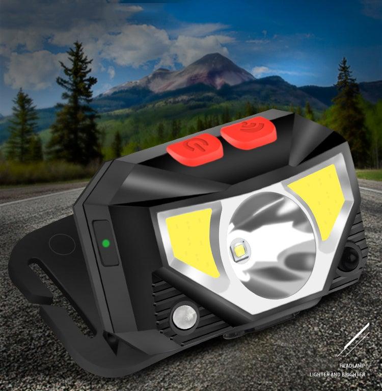 Rechargeable LED Powerfull Headlamp Flashlight USB Waterproof Headlamp Motion Body Sensor Headlight For Adults &amp; Kids Camping Flashlight Outdoors Camping Running Biking Fishing