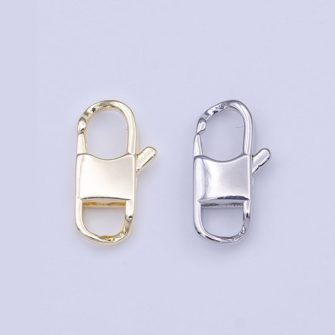 Rectangular Double Sided 14.5mm Lobster Clasps Jewelry Supply Closure in Gold &amp; Silver | K-268 K-288