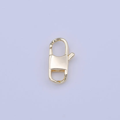 Rectangular Double Sided 14.5mm Lobster Clasps Jewelry Supply Closure in Gold &amp; Silver | K-268 K-288