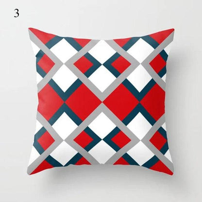 Red Abstract Cushion Cover Geometric Pillow Cases Sofa Decorative Modern Abstract Painting Pillow Case Beautiful Cushion Covers  Fashion Pillowcase Pillow Cover